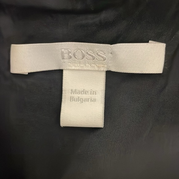 BOSS Hugo Boss Delmira Sheath Dress Cotton Blend Asymmetric Stripes Purple Blue - Picture 6 of 10